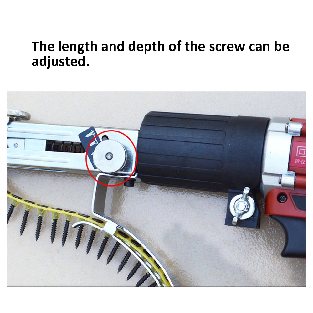 

Automatic Multifunctional Handheld Electric Drill Nozzle Adapter Nail Exit Bracket and Chain Nails Kit Household Tools Set