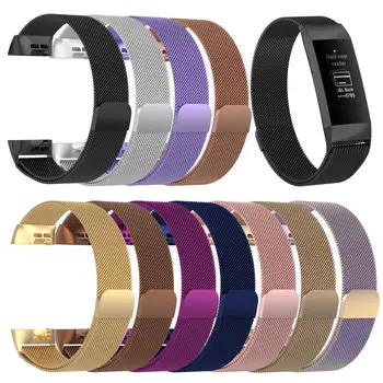 

Stainless Steel Magnetic Milanese Loop Band for Fitbit Charge 3 Band Replacement Wristband Strap for Smart Watch Fitbit Charge 3