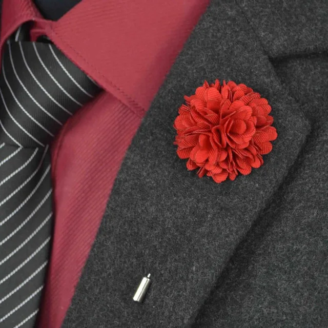Handmade Women Men Lapel Flower Pin Brooch Vintage Wedding Bridegroom