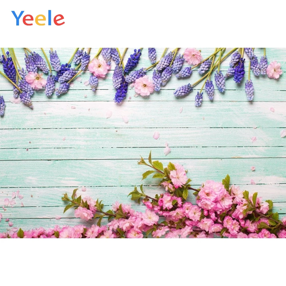 

Yeele Violet Bouquet White Wood Board Texture Planks Goods Show Photography Backgrounds Photographic Backdrops For Photo Studio