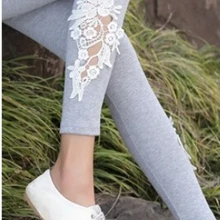 5 шт./партия,, весенне-летние модные белые кружевные женские леггинсы, женские леггинсы в стиле панк, леггинсы со средним обхватом талии, хлопковые тонкие леггинсы