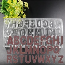 26 буквенные формы алфавита Полиэтилен PE Пластиковая форма для шоколада для DIY шоколадный аксессуар Кухня Торт Украшение Инструмент