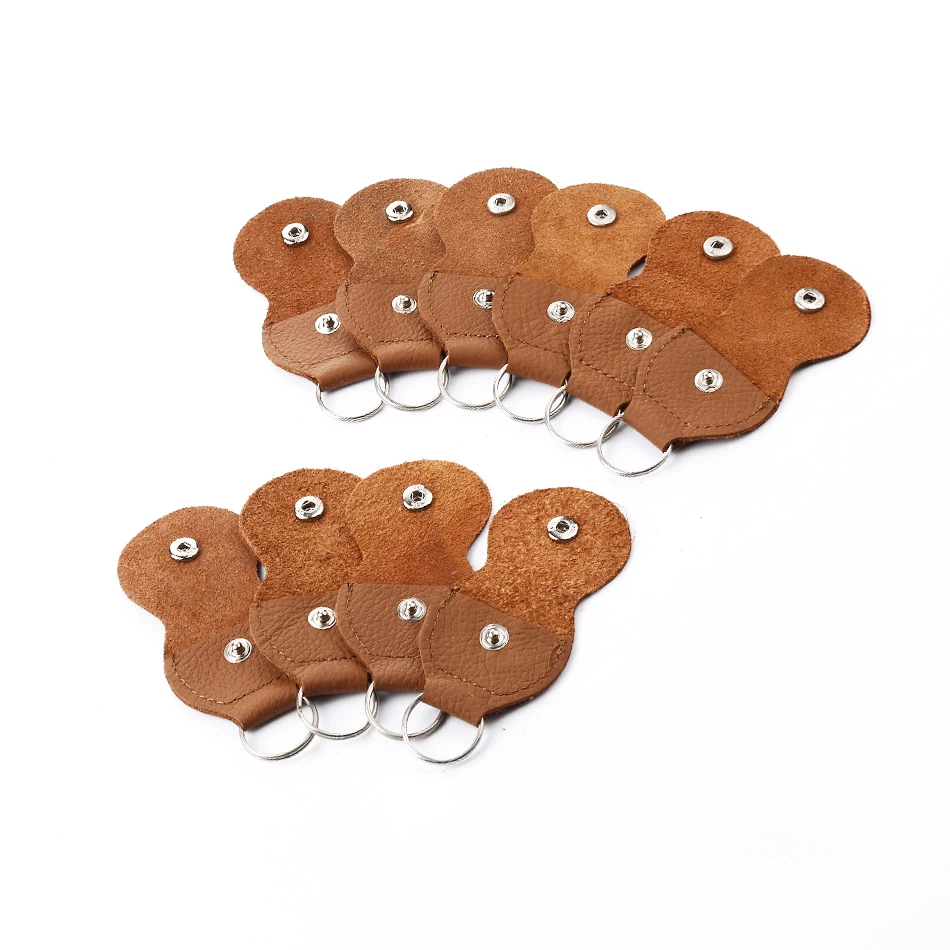 10 шт. брелок из воловьей кожи медиаторы для гитар и бас гитар|picks plectrums|holder picksbass pick
