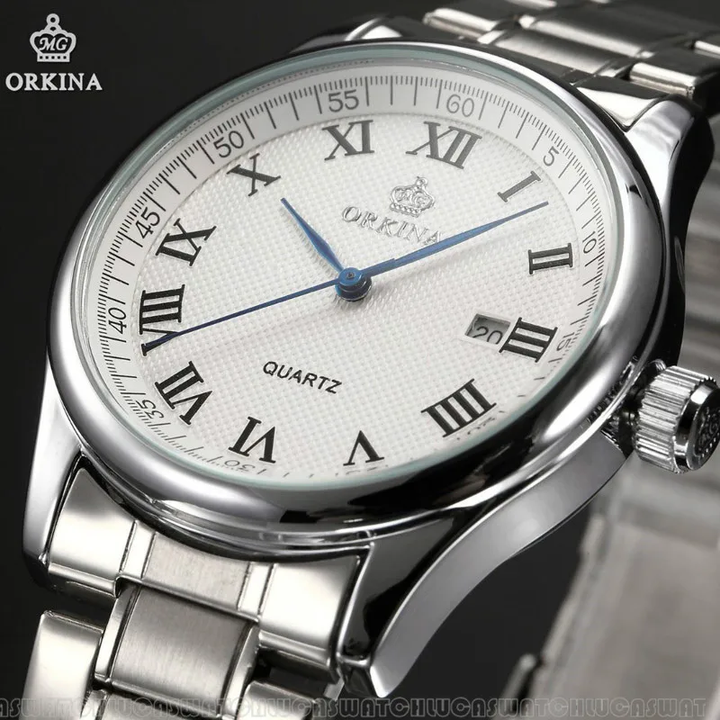 

Business Silver Japan Quartz Movement Mens Watches Casual Quartz Wrist Watches for Men Auto Date Stainless Steel Sport Clock Man