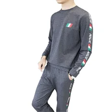 Модный мужской свитер из двух частей, костюм весна-осень, качественный костюм, повседневный модный мужской свитер с длинными рукавами