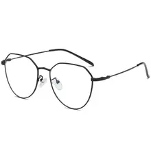 Винтажные женские очки черного серебристого и золотистого цвета, очки, женские нестандартная оправа, металлические обычные очки