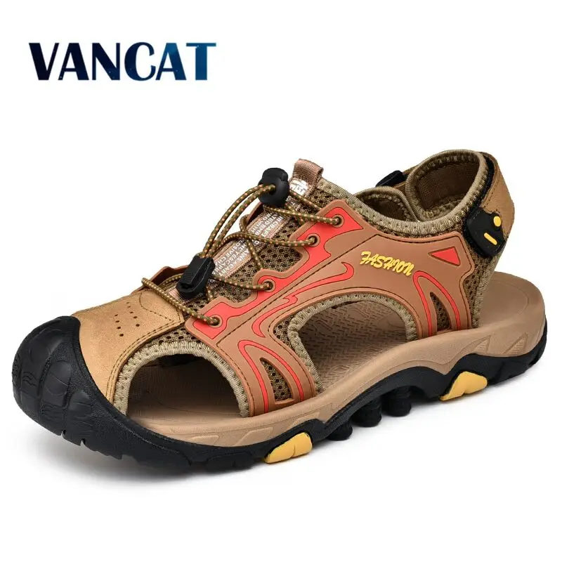 

Vancat 2019 Summer New Men Soft Sandals Comfortable Men Summer Water Shoes Sandals Soft Beach Sandals Men Roman Shoes Sneakers
