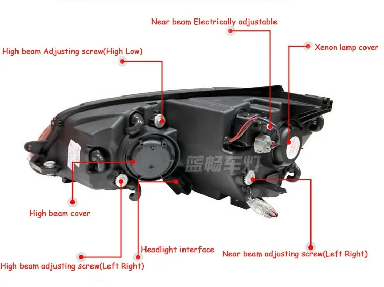 Автомобильный Стильный чехол для фары VW Golf 7 фары Golf7 MK7 светодиодный фонарь DRL Объектив Двойной Луч Биксенон HID