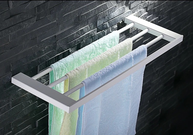 High quality white 304 stainless steel 600mm bath towel holder towel