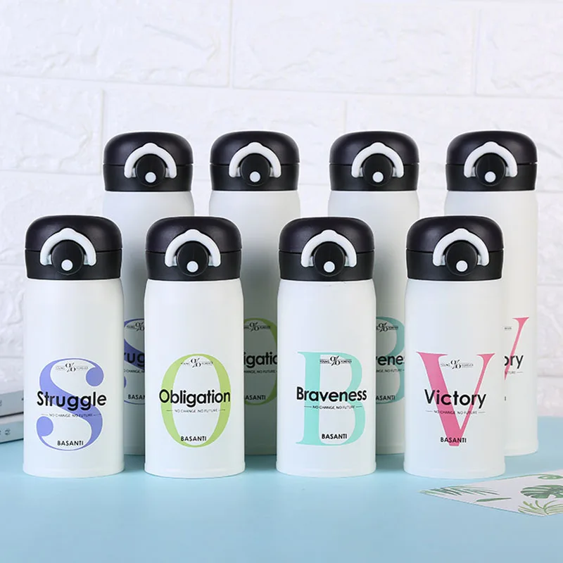 

Four Styles Bouncing Caps Thermos 304 Stainless Steel Vacuum Food Children's Bottle For Water Sports Outdoor Portable Car Cup