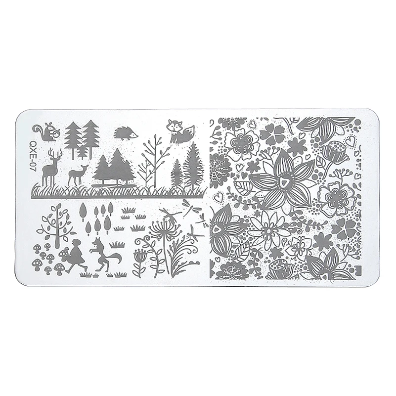Monja Nail Art 12x6 см 20 видов конструкций животный геометрический узор шаблон
