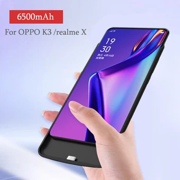 

For realme X 6500mAh Power Bank Case For OPPO K3 Pack Backup Battery Charge For realme X Battery Case Cove