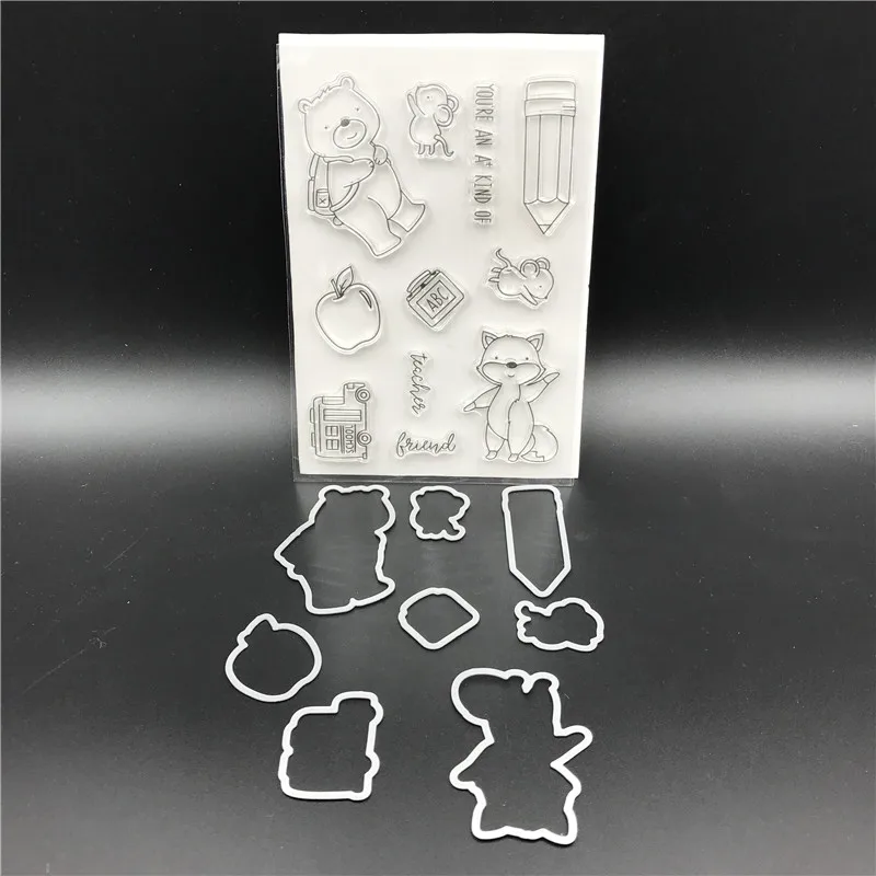 

Bear Metal Cutting Dies Stencils for DIY Scrapbook/photo album Decorative Embossing DIY Paper Cards Making Proje A567