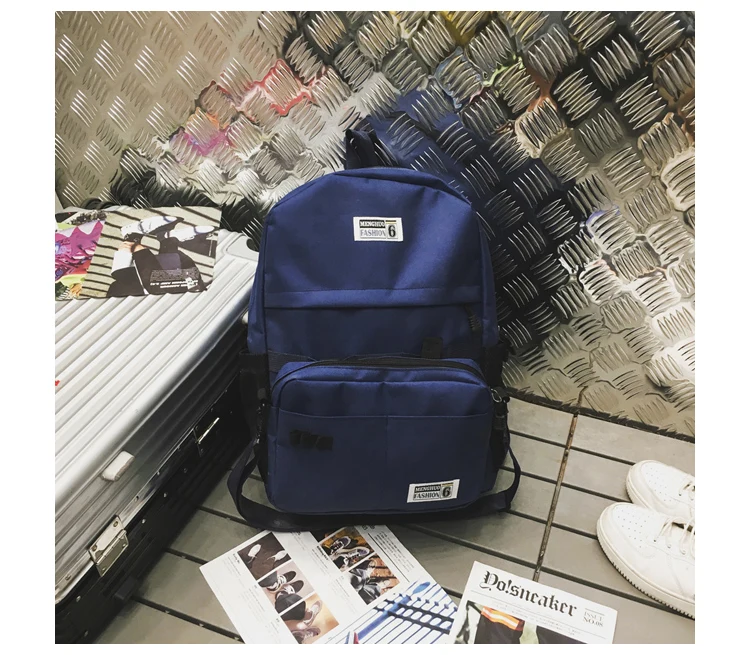 Menghuo 2018 New 2PCS:Set Women Backpack Nylon Casual Detachable Travel Bags Unisex Men School Bag for Teenager Girls Mochilas_34-2_04