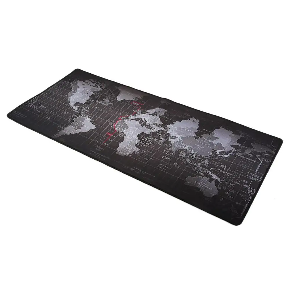  800x300/900x400mm World Map Locking Edge Mouse Pad Gamer Large Size Computer Keyboard Mat Table Gam