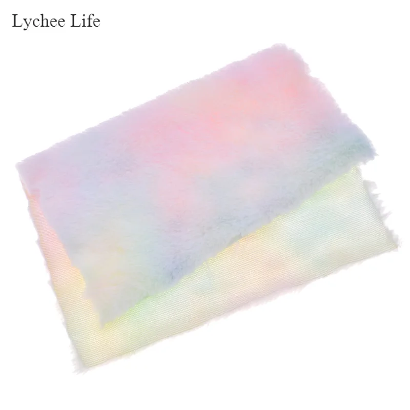 

Lychee Life 21X29CM Faux Fur Plush Sewing Fabric For Bags Bow-knot Accessories DIY Handmade Garment Craft Decoration