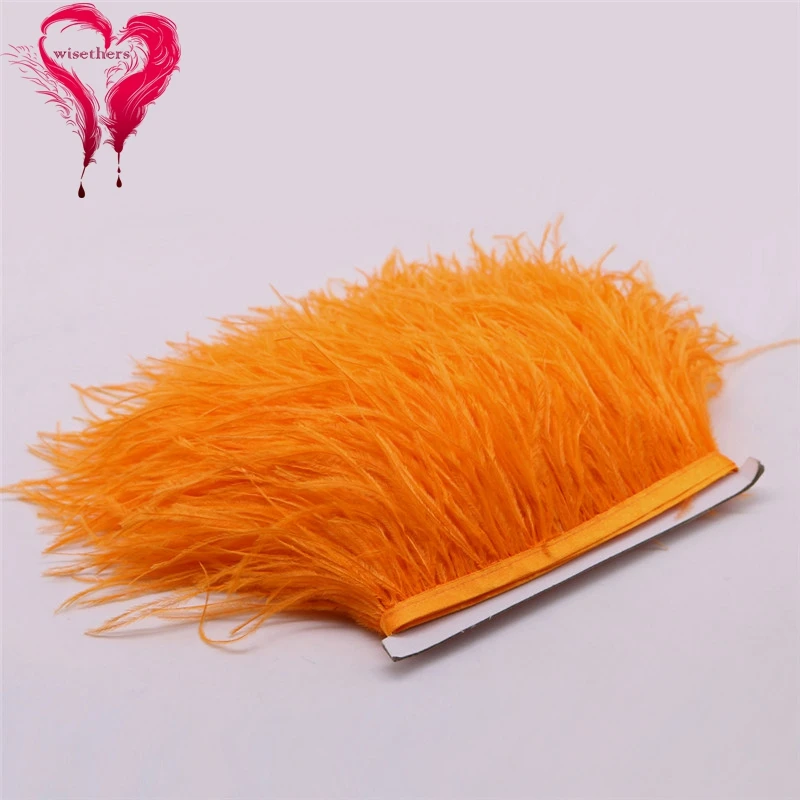 11 orange ostrich feather fringe 3
