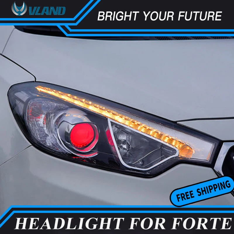 

2Pcs Head Lamp For KIA Forte LED Headlights 2014-2016 K3 Head Lamp Bi-xenon Lens Projector LED DRL