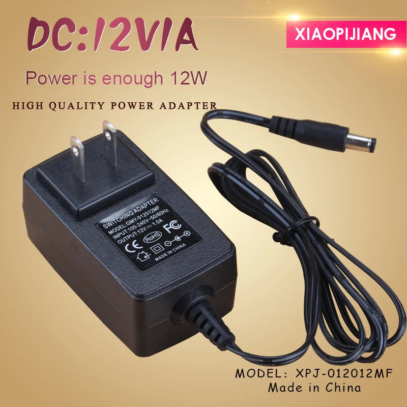 Адаптер питания постоянного тока 5V2A 12V1A LED свет CCTV камера импульсный