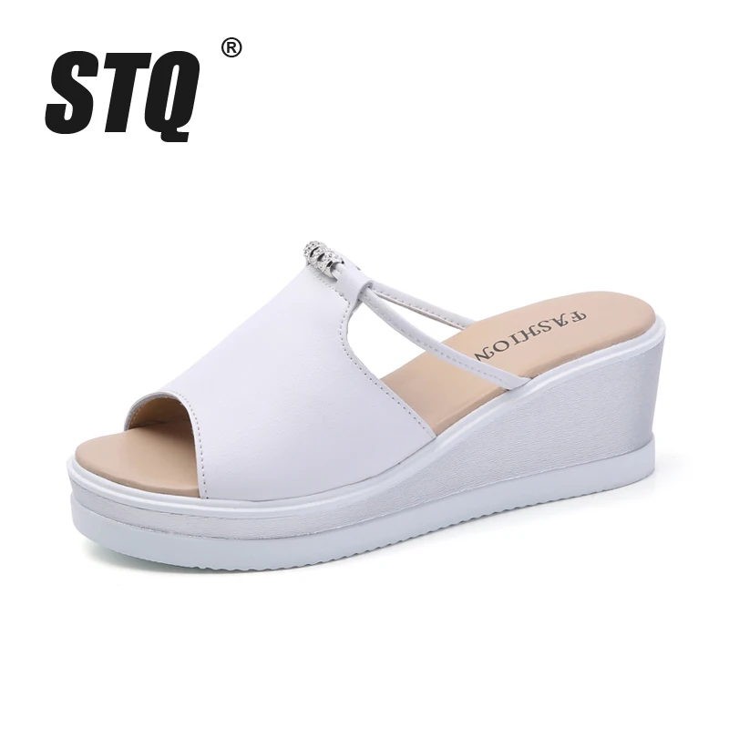 Женские шлепанцы на платформе STQ летние сандалии с открытым носком 922|shoes ladies|shoes