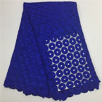 

2018 High quality nigerian french lace african Water Soluble lace fabric for party dress 5yards/lot