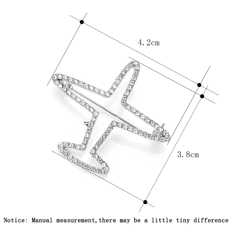 QCOOLJLY брошь самолет на булавке серебряный цвет кристалл самолет Роскошные брендовые Броши для женщин мужские костюмы самолет брошь шарф булавки