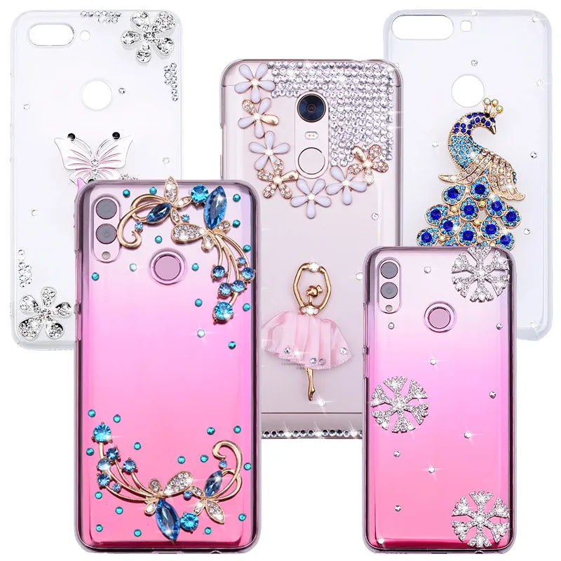 

Rhinestone Clear Silicone Cover Case for Xiaomi A2 A3 9 Mi 8 Lite Redmi 5 Plus Note 7 Case 7a Redmi Note 4 5 6 7 Pro Phone Cases