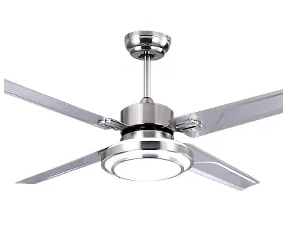 Contracted Ceiling Fan Light Fan Light Stainless Steel Leaf