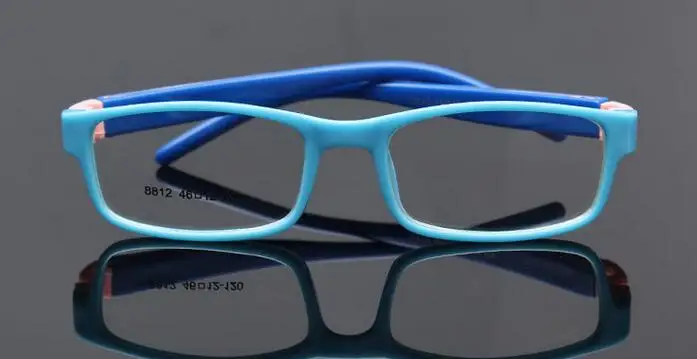 Детские оптические очки, супер светильник, квадратные, без винта, гибкие, детские очки в оправе для подростков, силиконовая оправа - Цвет оправы: C4 blue frame blue