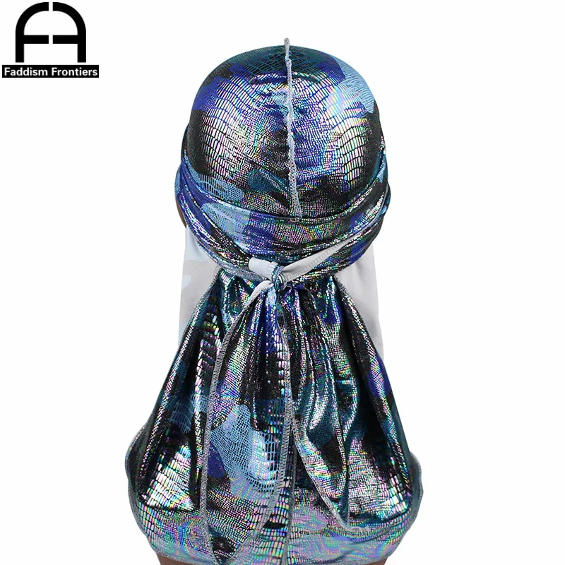 Мужская Светоотражающая шапка унисекс со змеиным принтом Durag блестящая цветная