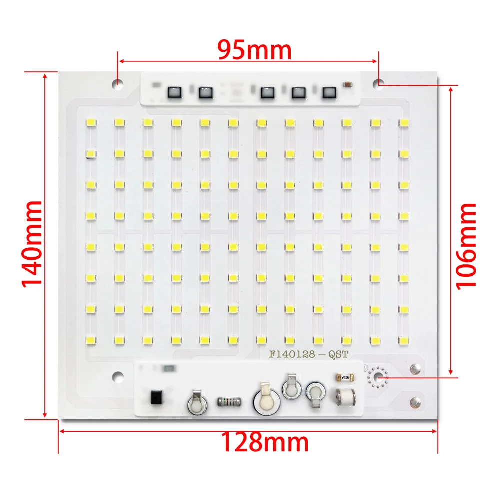 10 шт./лот светодиодный SMD чип 10 Вт 20 Вт 30 Вт 50 Вт 100 Вт AC220V с умным IC 2835 светильник Бисер для DIY прожектор светильник наружная лампа