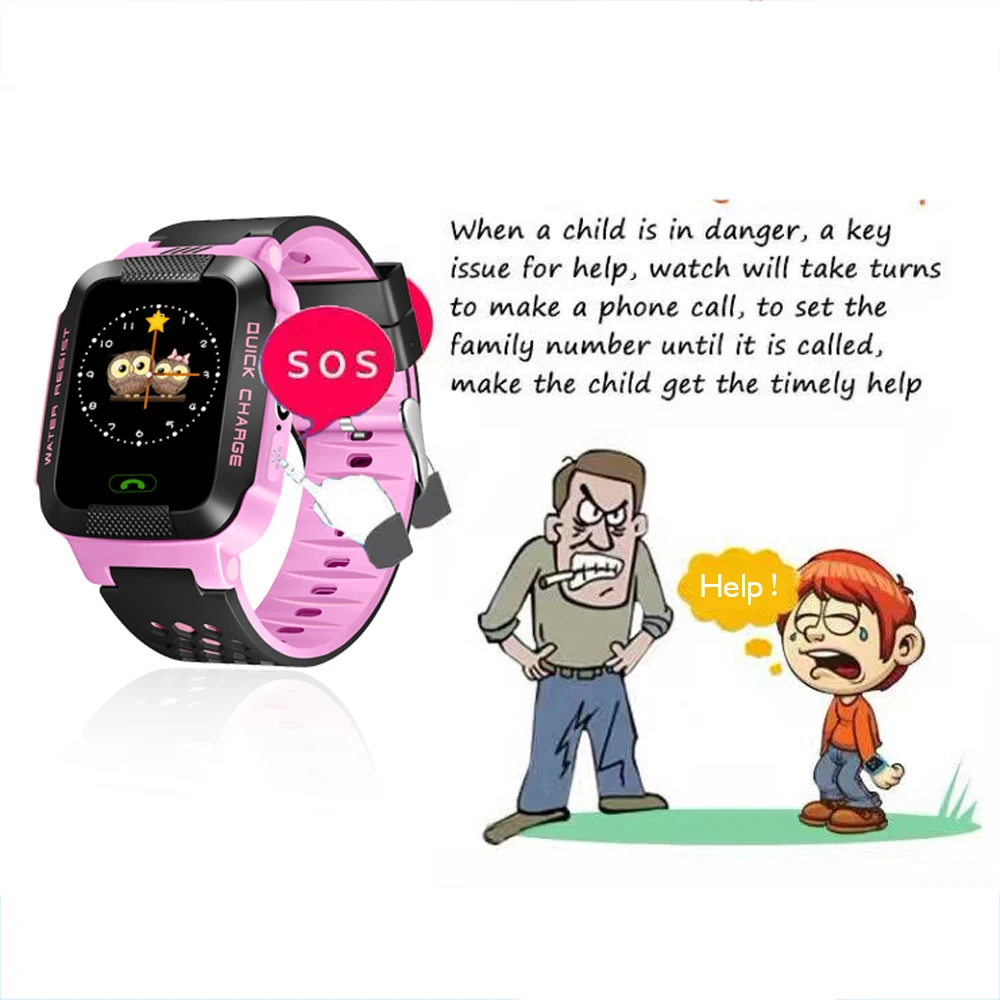 Дети gps Smart Watch G21 трекер для детей безопасный sos вызов анти потерянный часы телефон