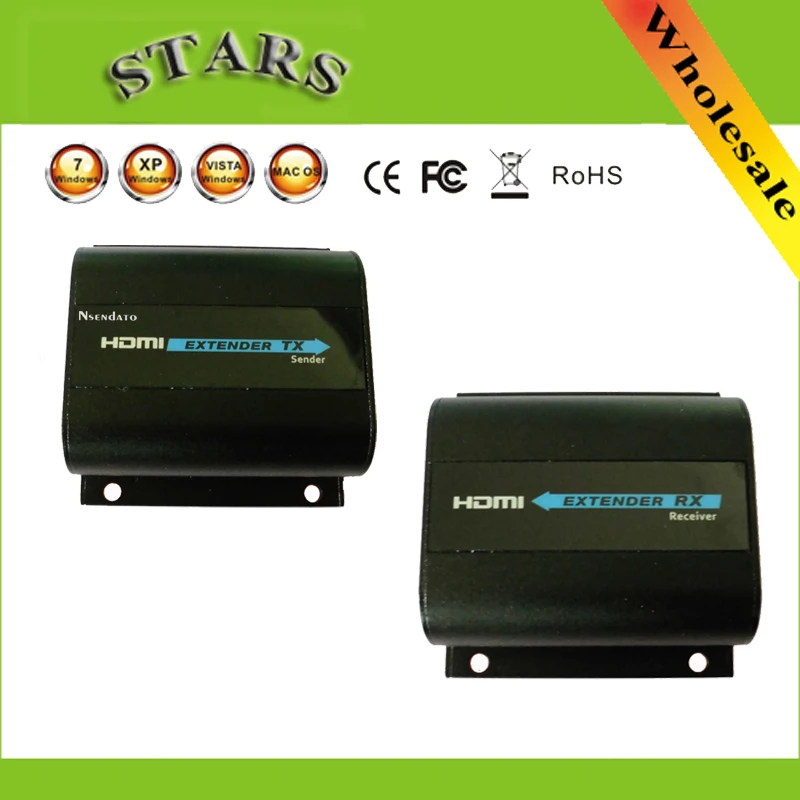  HDMI 1080P LKV372A 60M Network Extender Sender Transmitter & Receiver Over Cat6/Cat7 Single Transmi