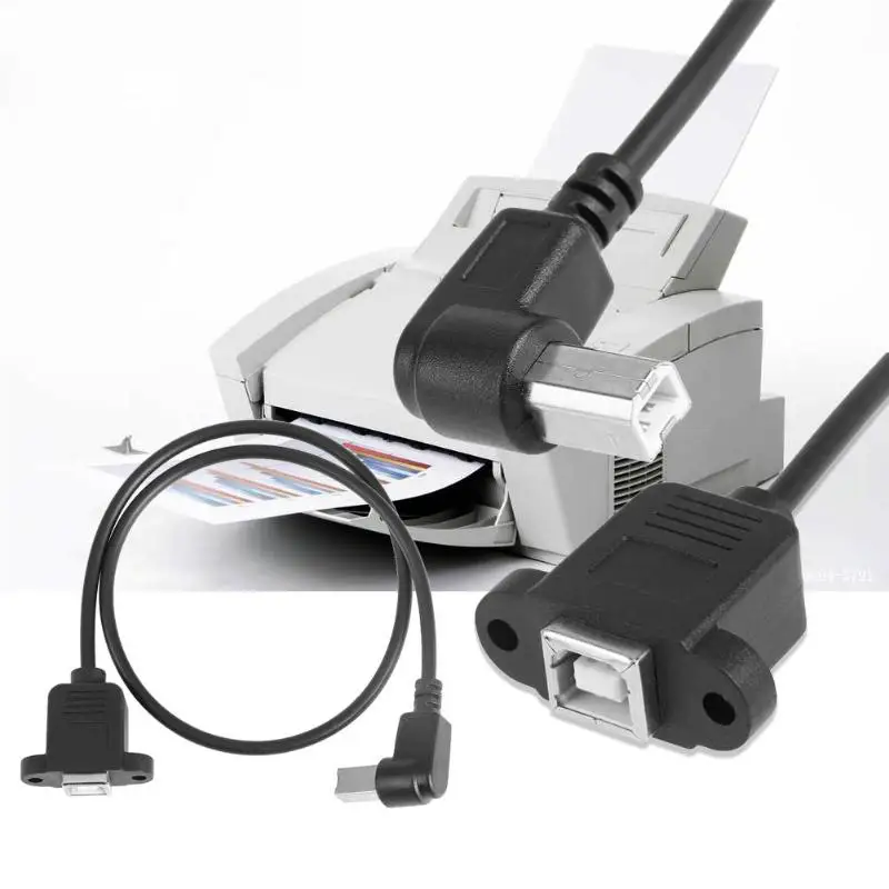 4 мм USB 2 0 локоть B кабель папа мама Тип разъем провода Принтер Панель Крепление
