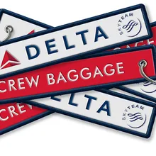 Дельта Airlines экипажа багажная бирка Чемодан флаг Адрес ID тегов