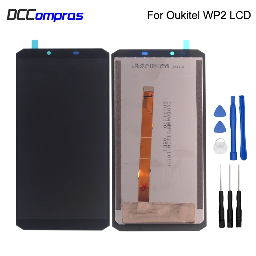 Ceny Oryginalny dla Oukitel WP2 wyświetlacz LCD ekran dotykowy Digitizer zgromadzenie dla Oukitel WP2 części telefonu wyświetlacz LCD ekran z bezpłatnych narzędzi w