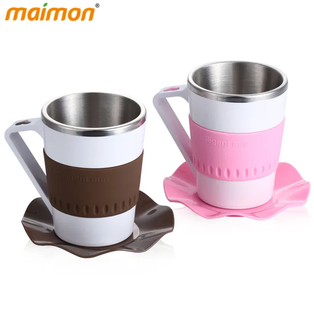 Intelligent Led Temperature Heat Display Coffee Mug Cup Home Office Intelligent Led Temperature Heat Display Coffee Mug Cup Home Office Stainless Steel For Water