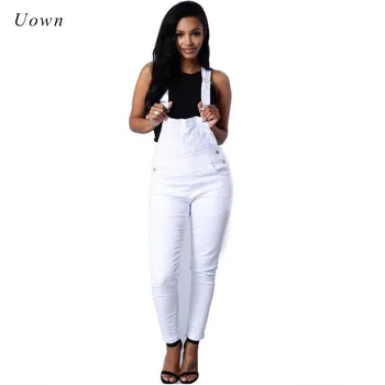 

Women Jumpsuit Denim Overalls Autumn Fashion Button Pocket Bodycon Long Pants Romper Green White One Piece Jeans Jumpsuit Outfit