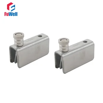 

4pcs 70mm Length Stainless Steel 8-10mm Bathroom Shower Glass Door Clamp Clip Door Hinge