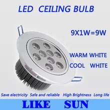 Затемняемый Светодиодный потолочный светильник 9 Вт 900лм светодиодный встраиваемый потолочное освещение AC85-265V светодиодный светильник