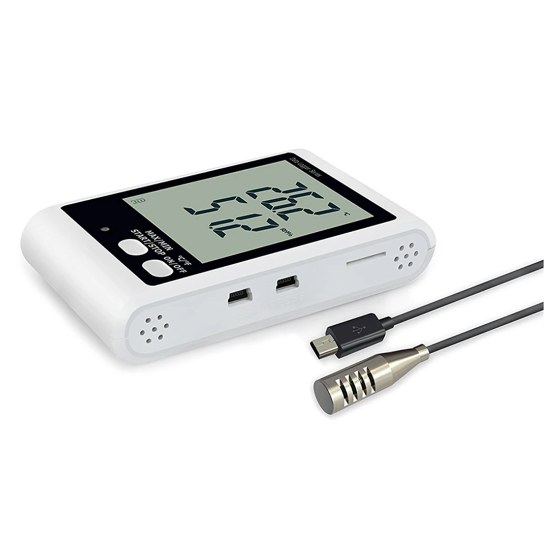 

LIXF YOWEXA Temperature and humidity loggers with Backlit LCD Display and Sound-light Alarm, 3m External Probe Included