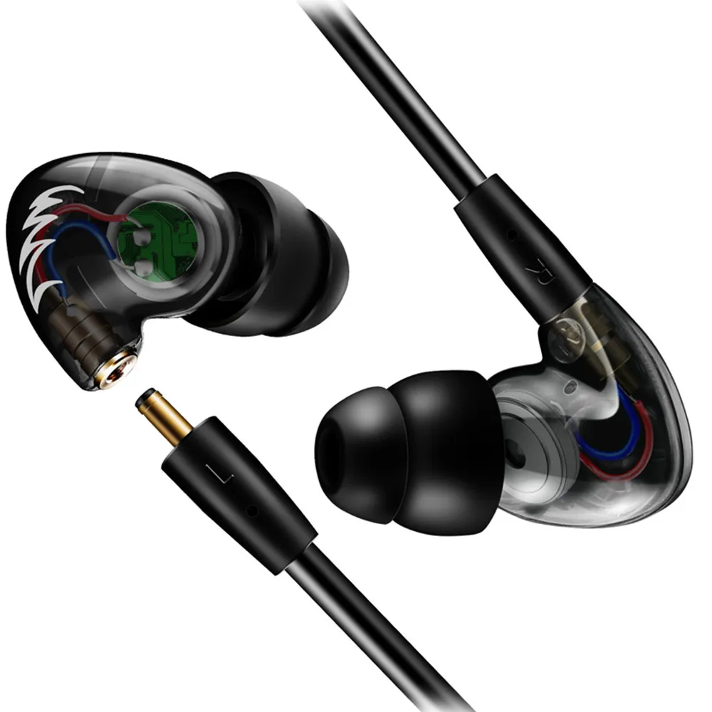 DM300 HiFi Wired Earphone 3.5mm Jack Earbuds Headsets Bass Subwoofer DJ