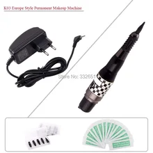 Chuse Tattoo Machines K03 Black Professional Permanent makeup eyebrows pen cosmetic Machine Complete tattoo kits pmu