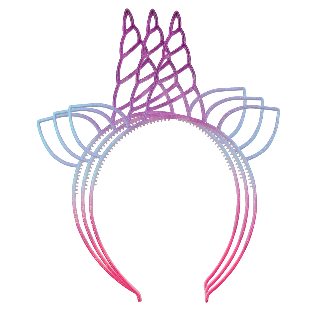 12 Plastic Unicorn Headbands For Girls Teens Toddlers Children Party Wholesale