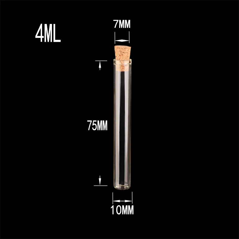 Cute Glass Pendants Mini Bottles With Cork Empty Small Wishing Bottle Decoration Crafts Glass Vials Jars 100pcs