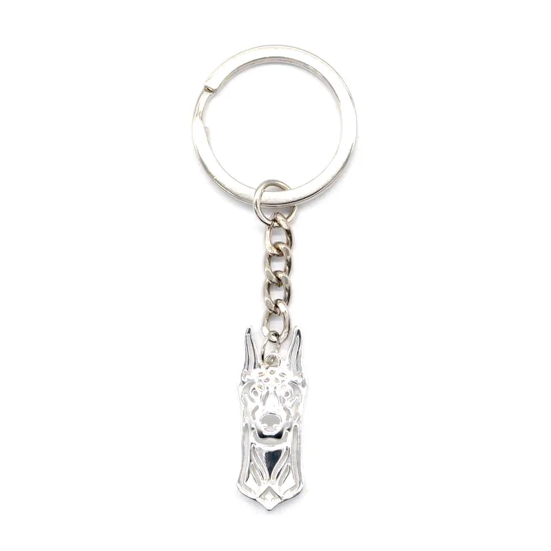 

2019 Hot Sale Female Metal Dog Key Chains Lovers' Doberman Jewelry Pendant Key Chains