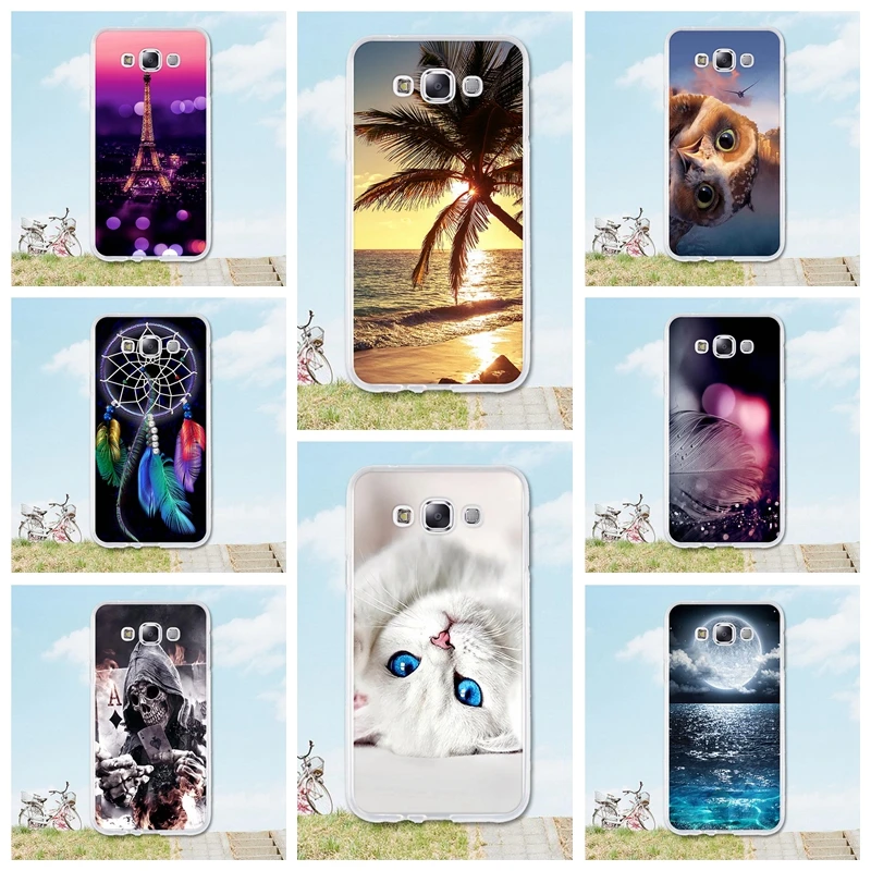 Чехол для телефона Samsung Galaxy E7 Fundas E7000 E7009 E700F E700H/DD E700H/DS E700M цветочный чехол с