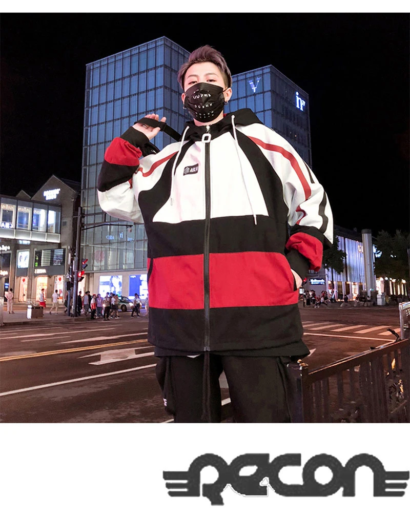 Autumn Spring Jacket Windbreaker Korean Men Hip Hop  (7)