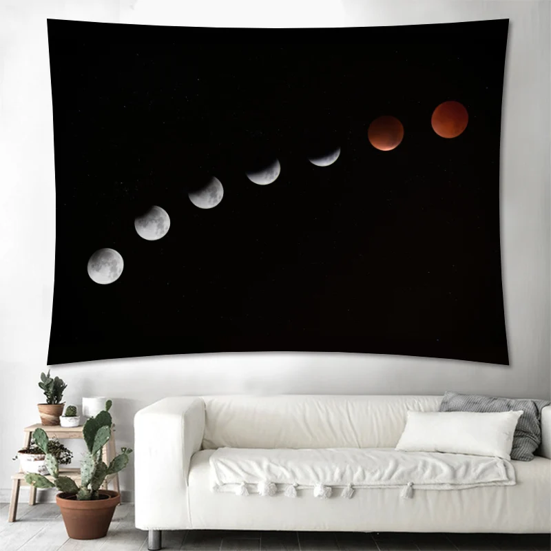 Psychedelic Moon Star Wall Hanging Tapestry Home Decoration 100