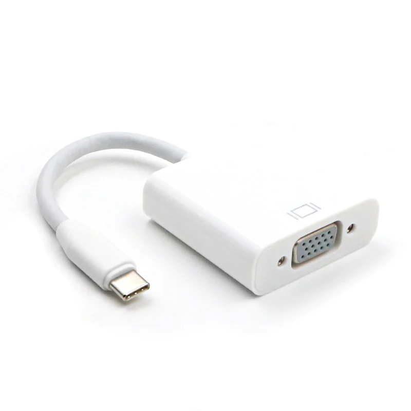 

4K HD USB3.1 USB-C Type C to VGA Female Adapter Cable Converter For Macbook Air Pro Google HP Laptop